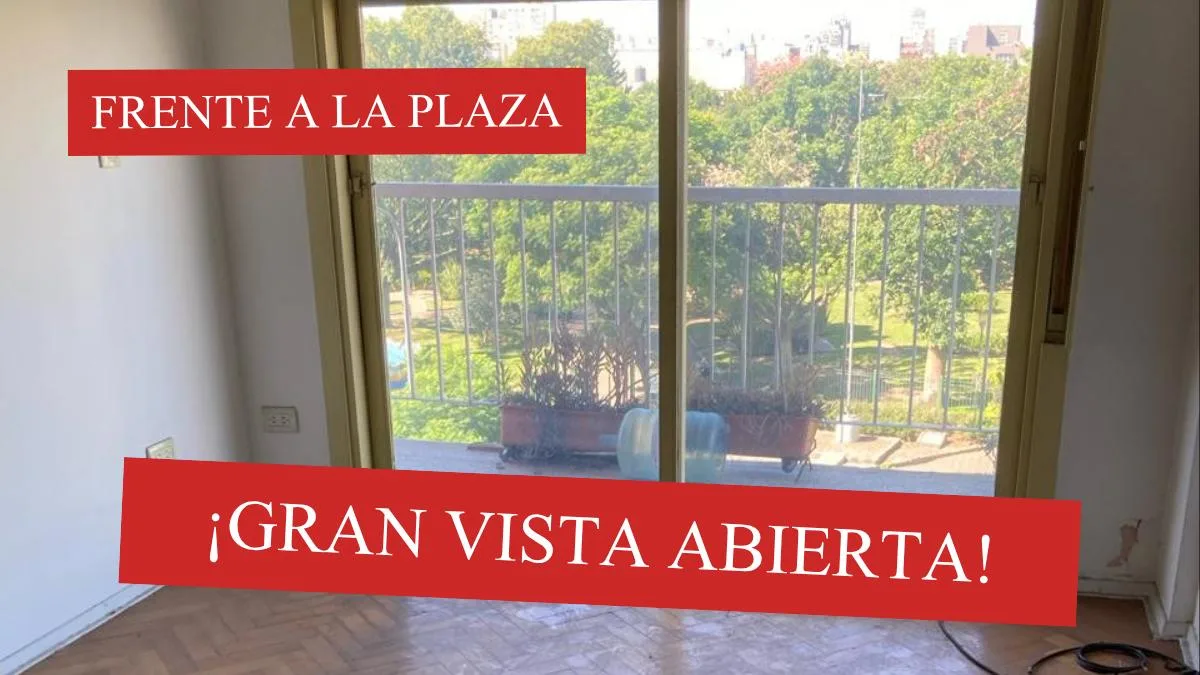 Departamento de 3 ambientes al frente en Flores