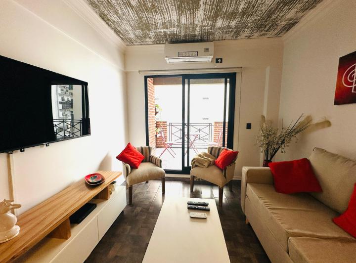 Departamento amoblado de 3 ambientes con terraza en Caballito