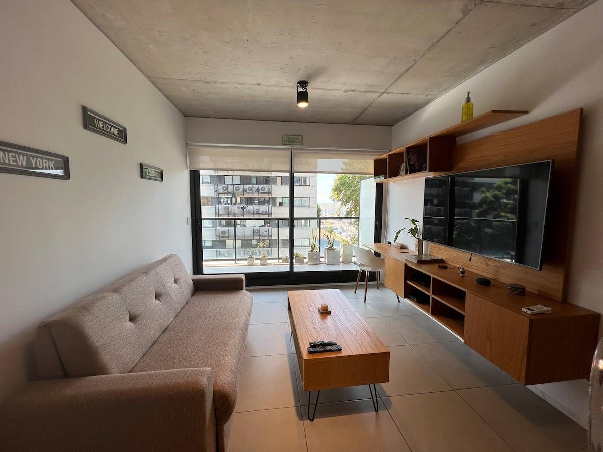 Furnished one-bedroom apartment with parking in Vicente López (Olivos)