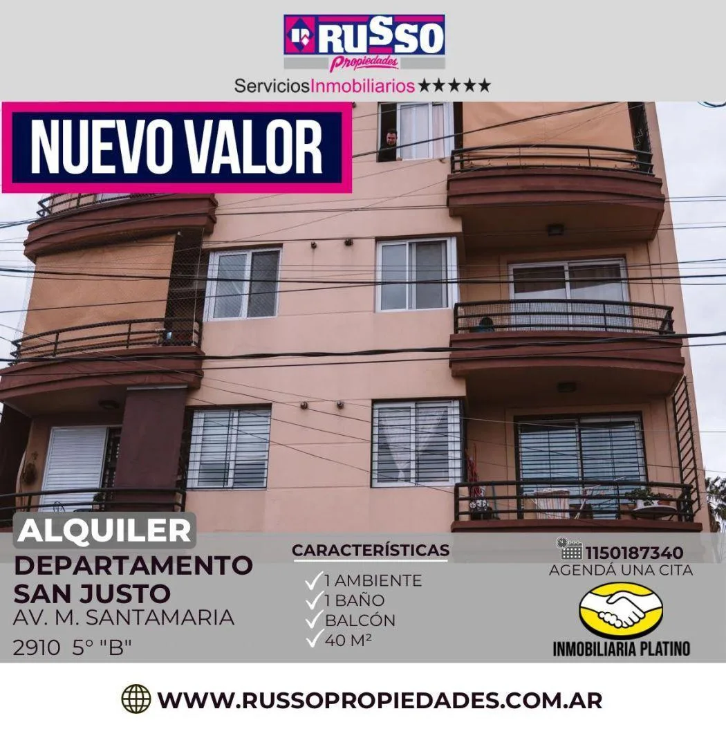 Reciclado studio apartment with balcony in San Justo, La Matanza