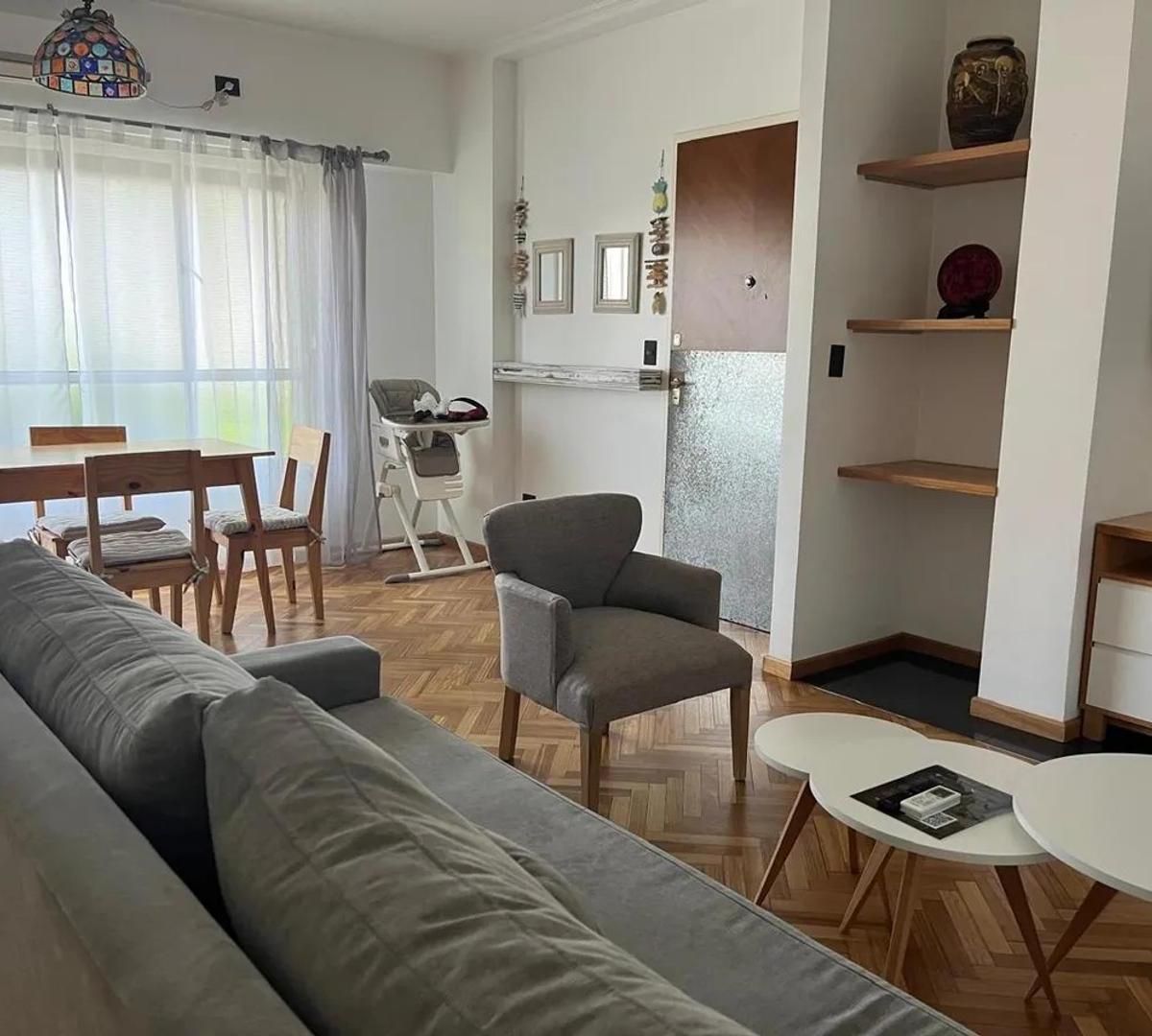 Departamento amoblado de 2 ambientes con patio en Villa Ortúzar