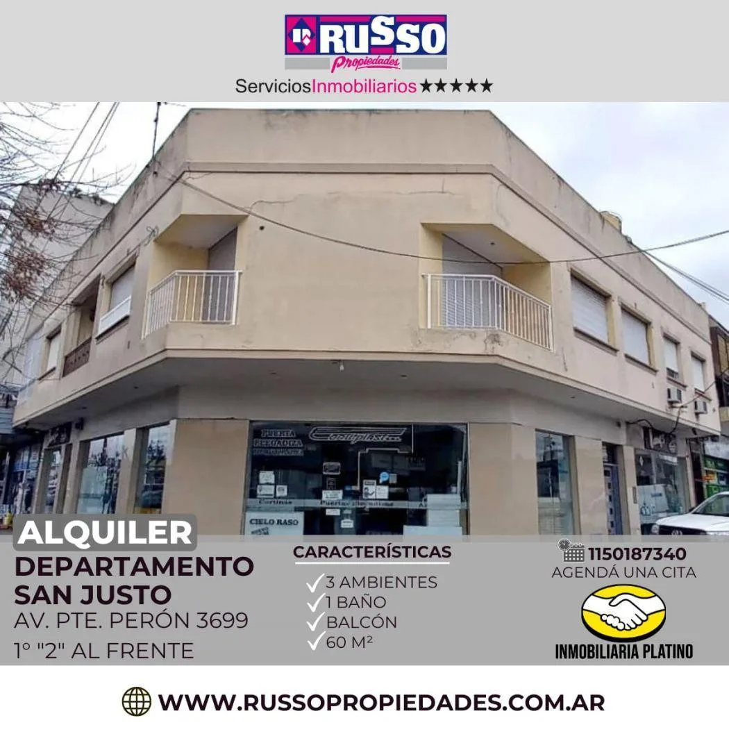 Departamento de 3 ambientes en San Justo, La Matanza
