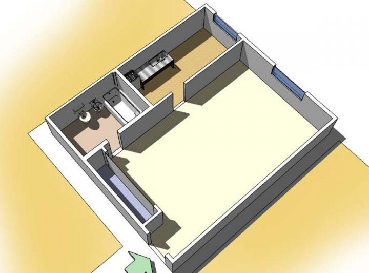 Monoambiente en alquiler en Villa General Mitre