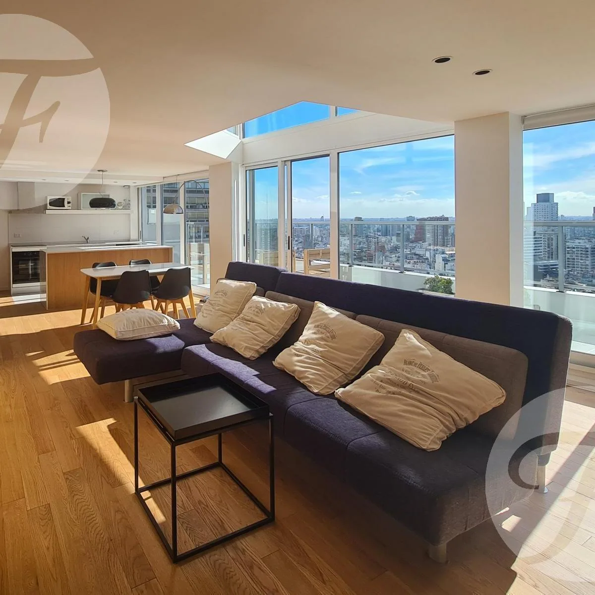 Departamento amoblado de 3 ambientes en Palermo, Torre Astor, piso 26