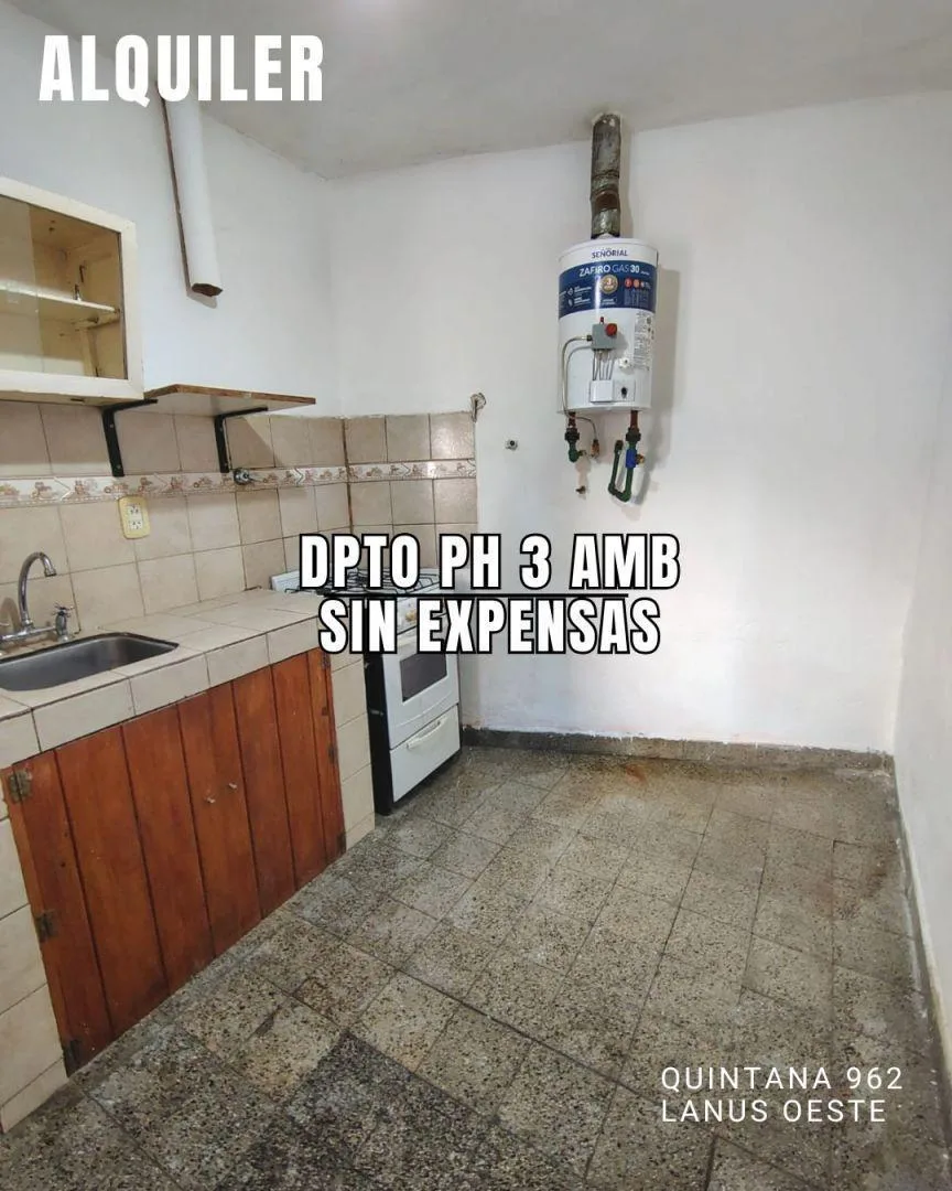 Apartamento de três ambientes com 2 quartos em Lanús Oeste