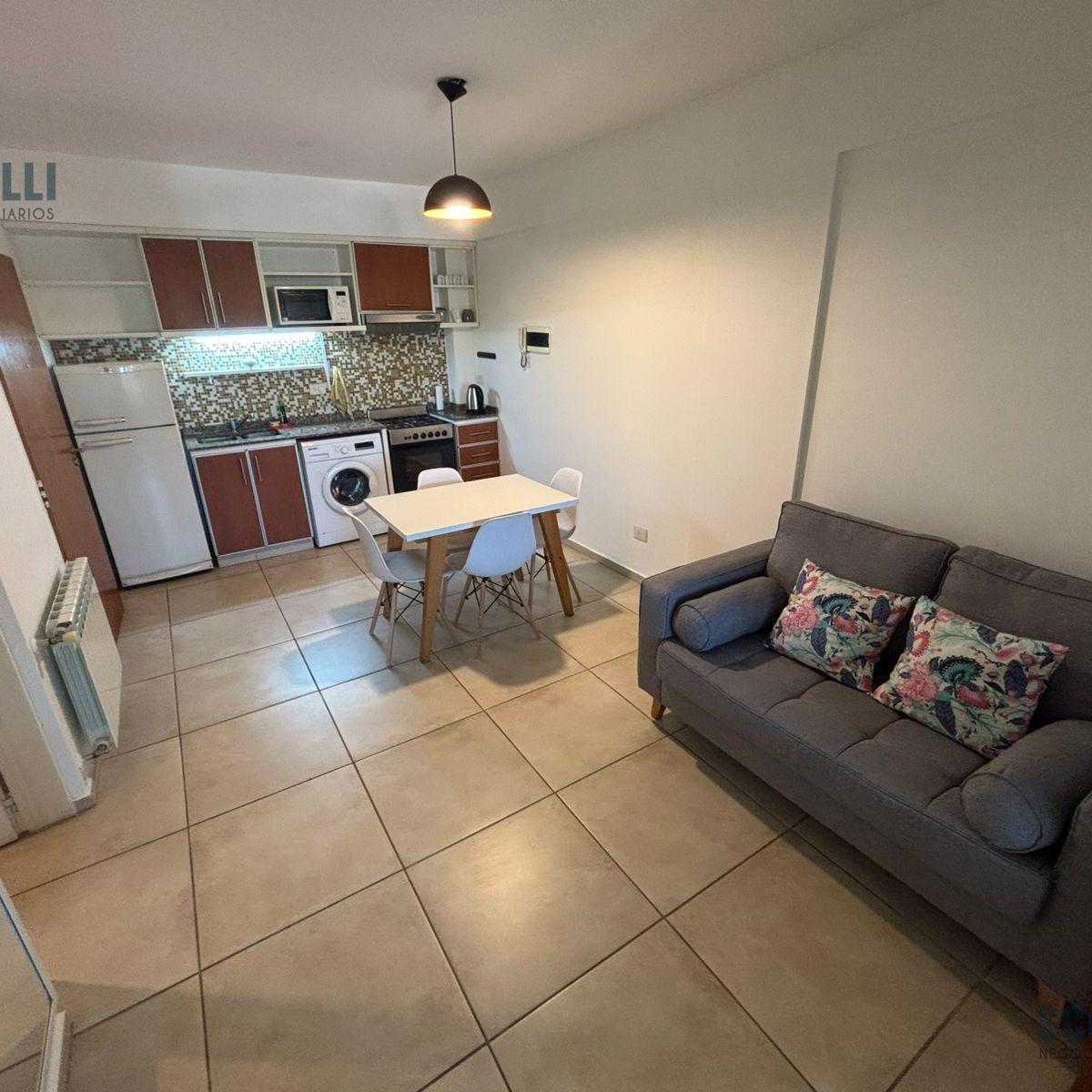 Furnished one-bedroom apartment with front balcony in Parque Chas