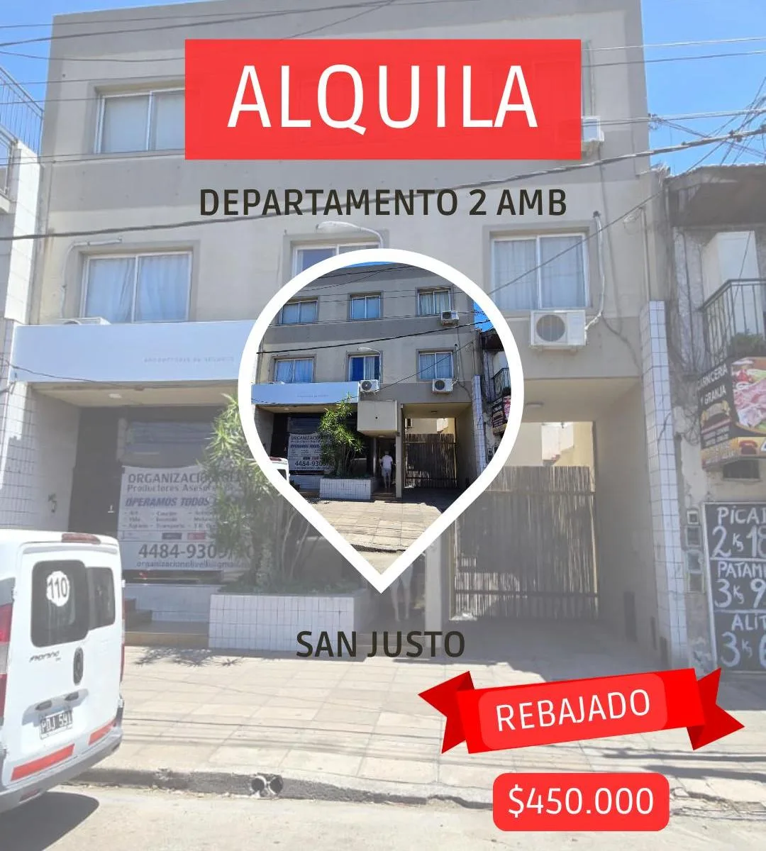 Apartamento de dois ambientes com 40 m² em San Justo