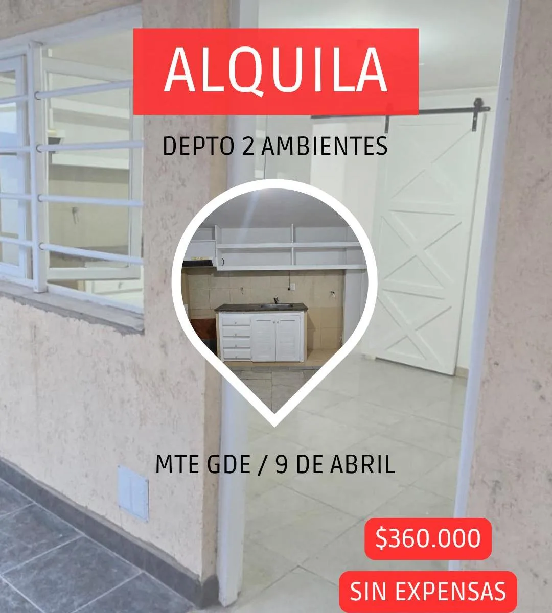 Apartamento de 2 ambientes sem condomínio em Buenos Aires