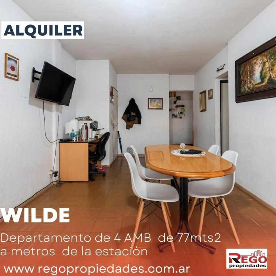 Departamento de 4 ambientes de 77 m² en Wilde
