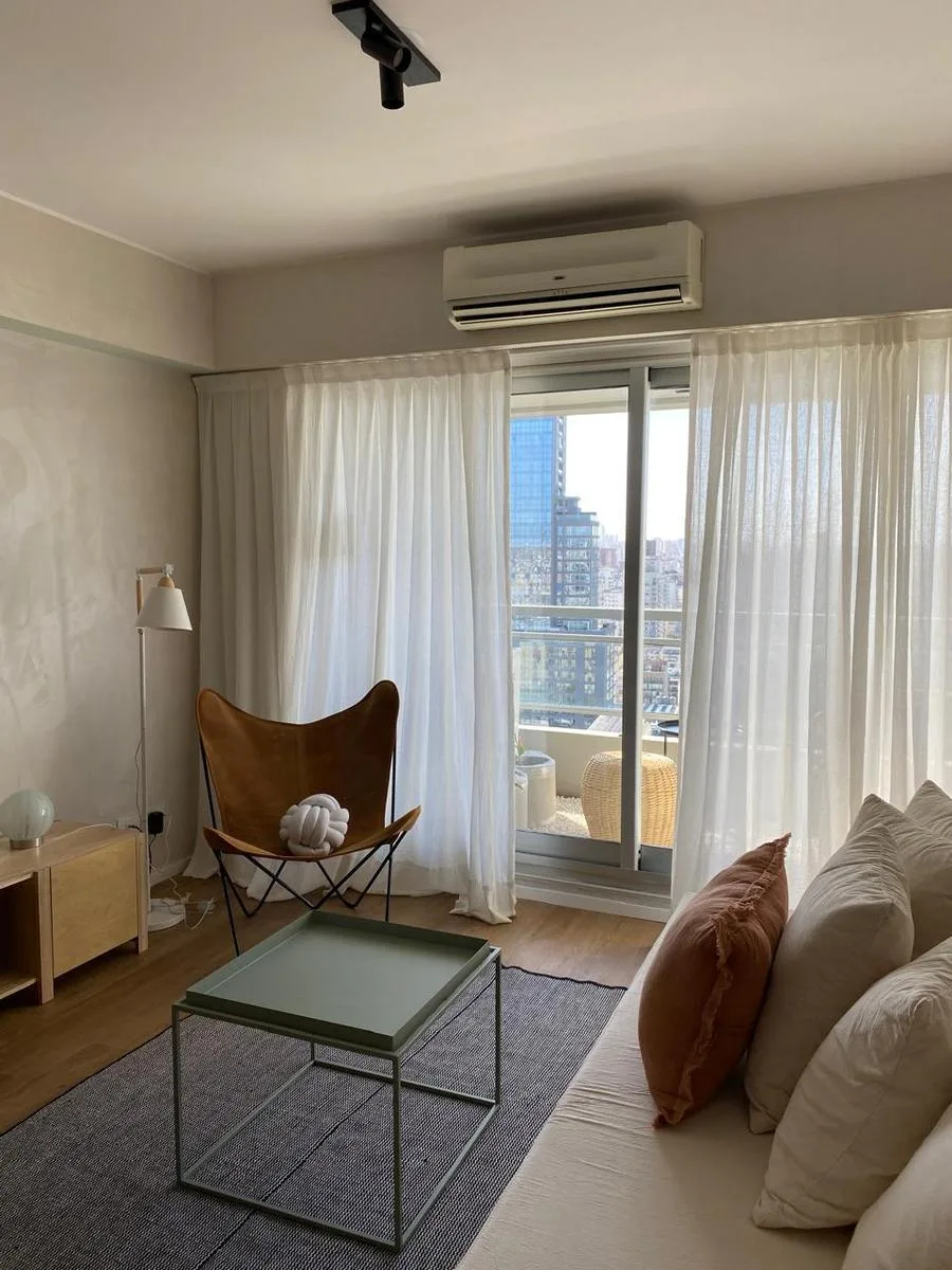 Furnished two-room apartment with balcony, terrace and parking in Villa Crespo