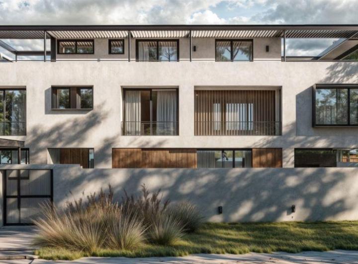 Rationalist four-bedroom house under construction in Martínez