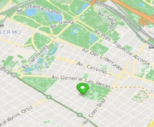 Apartamento de dois ambientes frente ao Parque Las Heras em Palermo