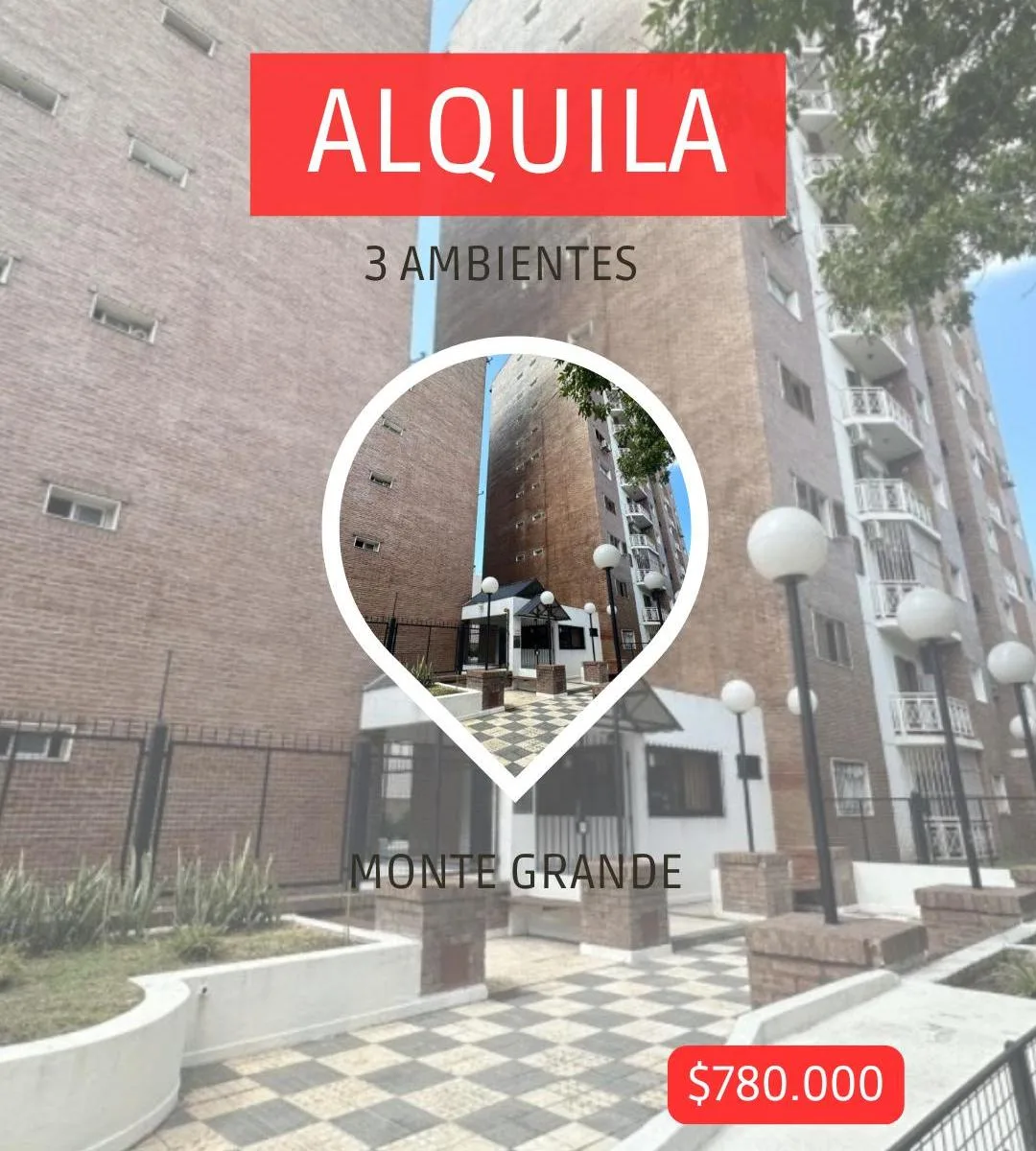 Two-bedroom apartment with parking in Monte Grande