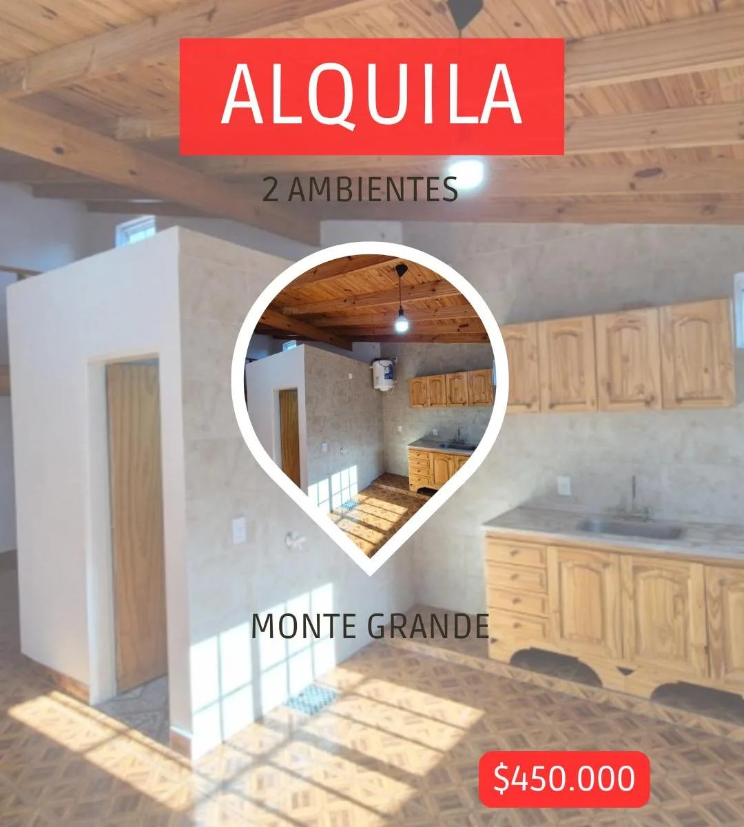 Departamento 2 Ambientes en Alquiler - Monte Grande