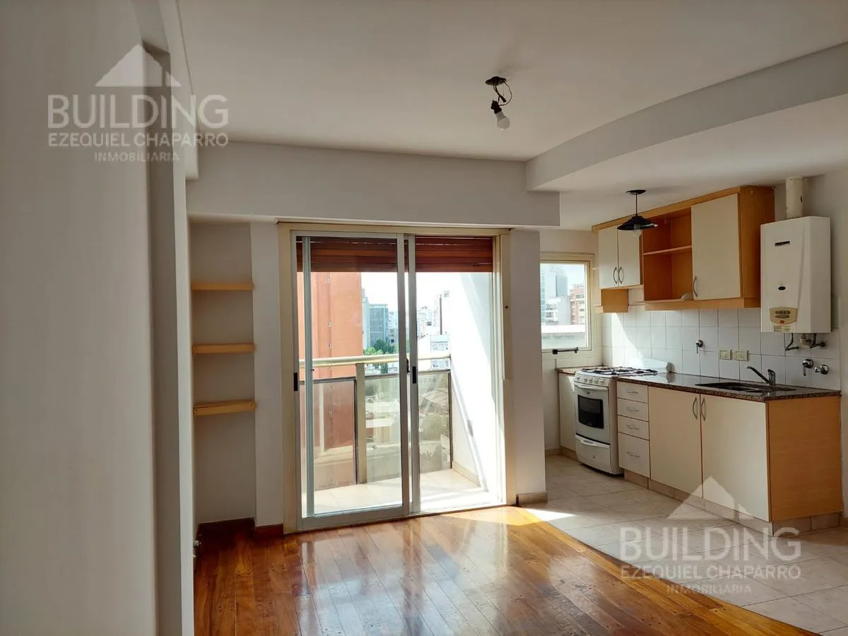 Apartamento de 1 dormitório com varandas em La Plata
