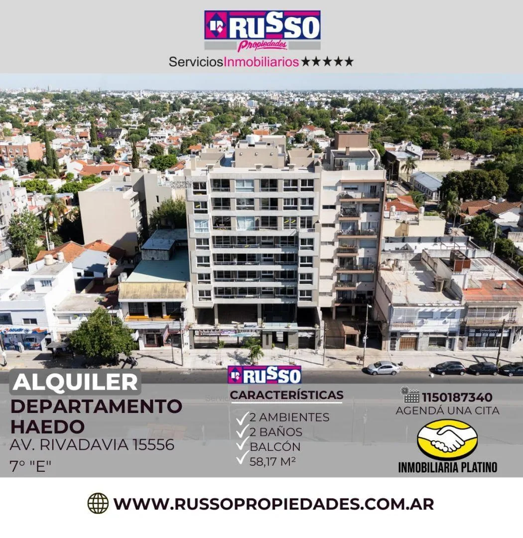 Two-room apartment with balcony in Haedo, Morón