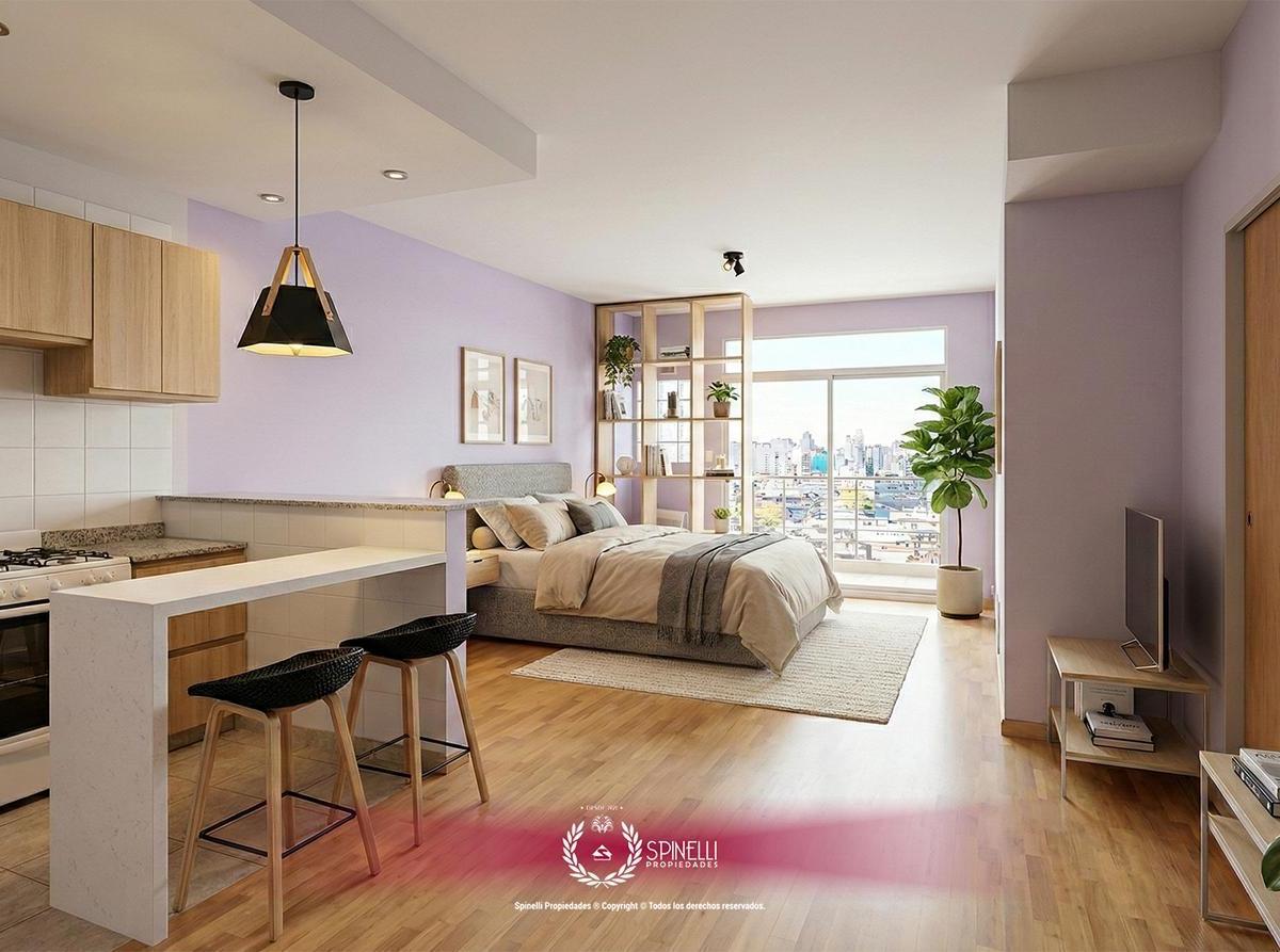 Alquiler Departamento Monoambiente 37 m&sup2; con Balcón Al Contrafrente en Boedo Sum Piscina Malena Joven