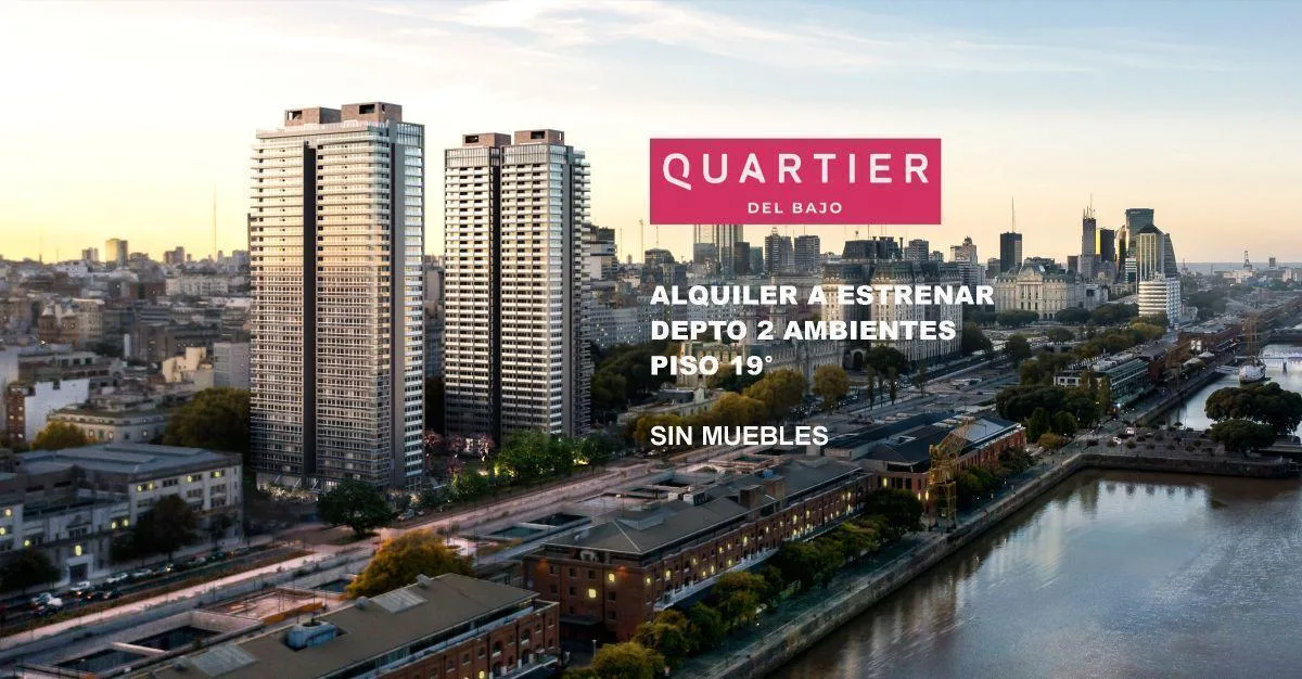Departamento de 2 ambientes con balcón en Quartier del Bajo, Puerto Madero