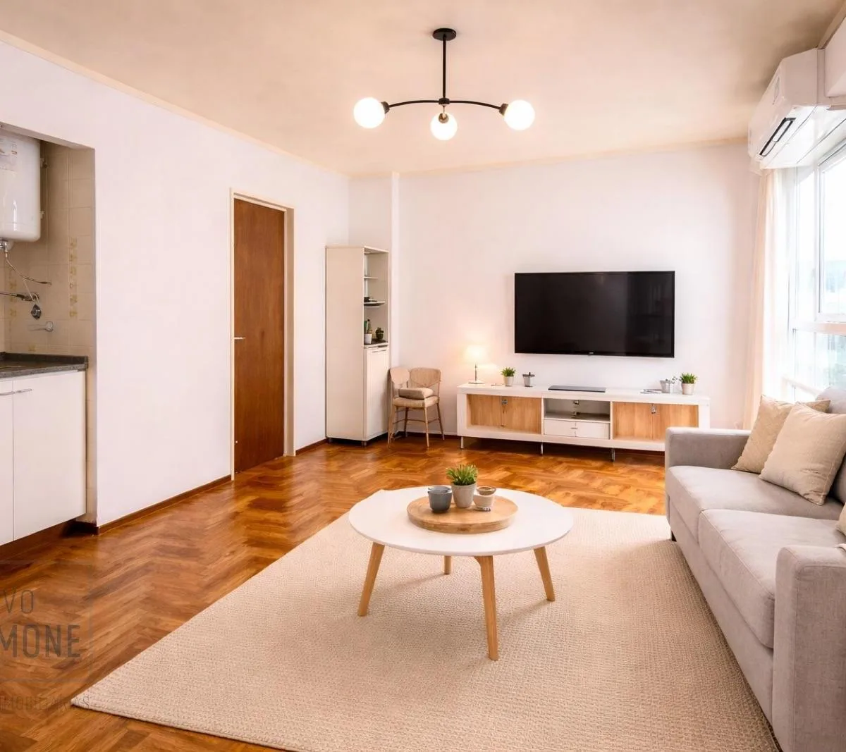 Studio apartment in Núñez with air conditioning