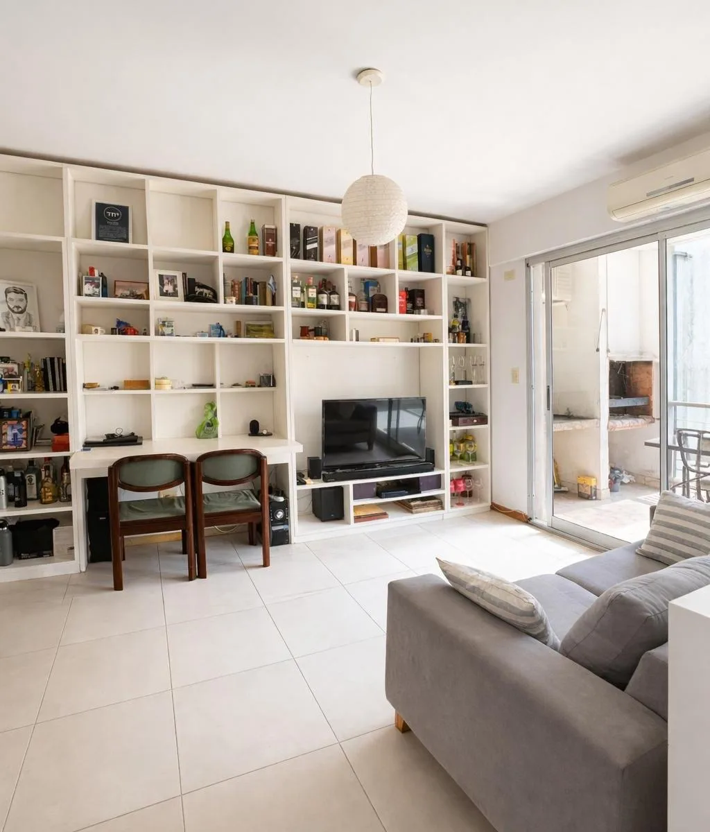 Studio con balcón aterrazado, parrilla y cochera en Buenos Aires