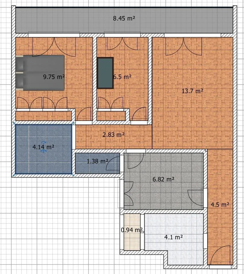 Three-bedroom four-room apartment in Caballito