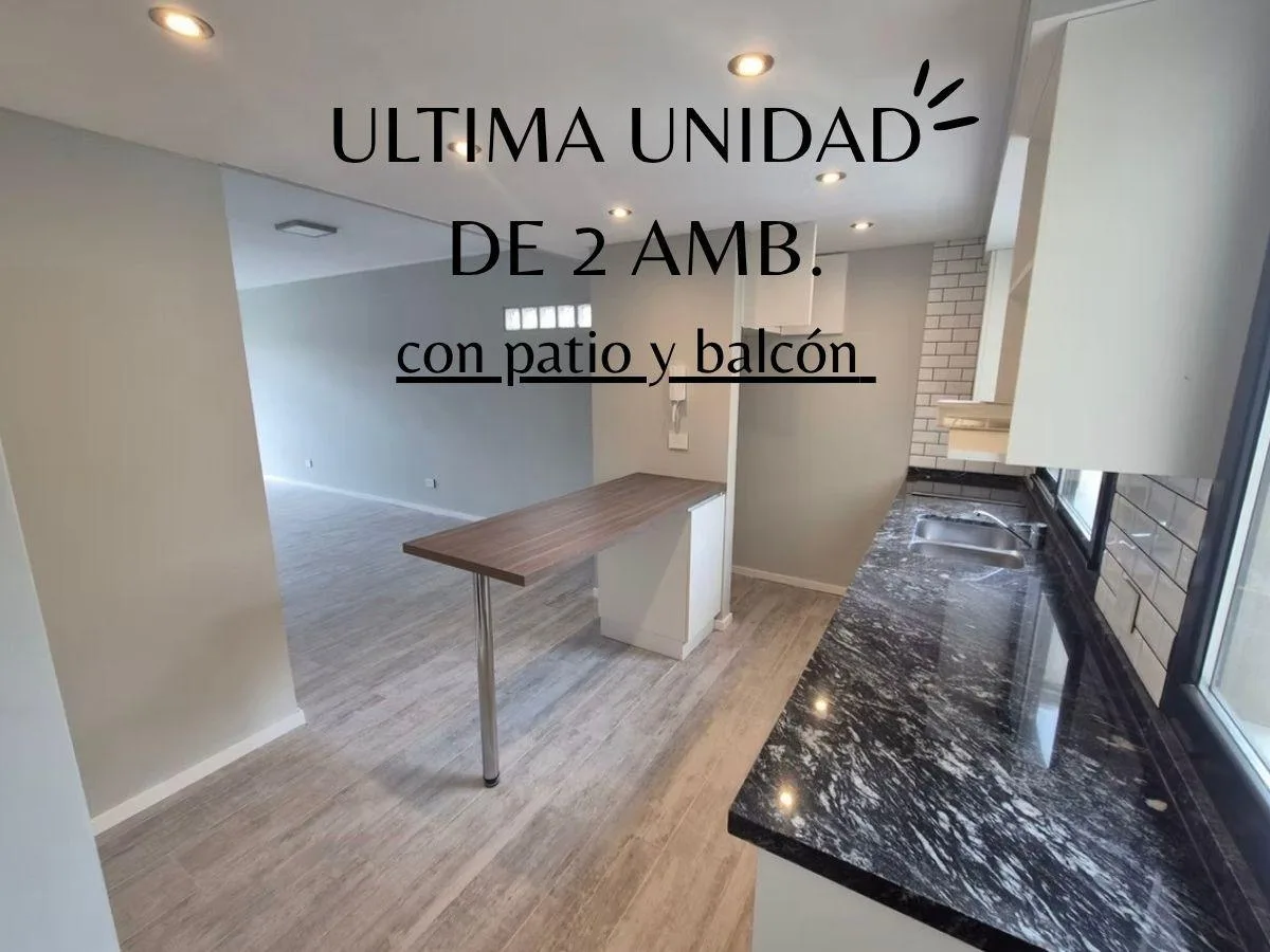 Apartamento de dois ambientes novo em Caballito