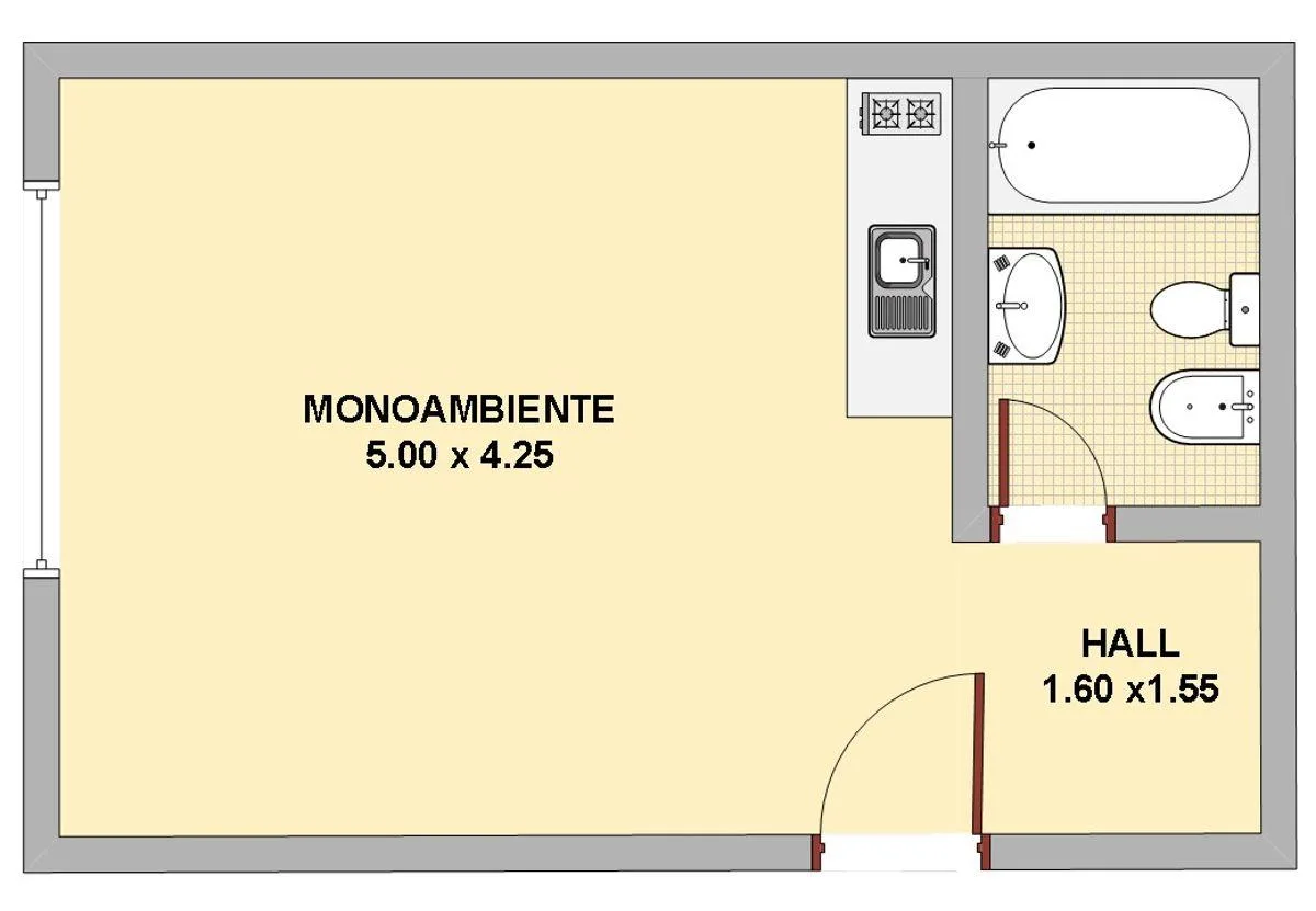 Studio apartment in Balvanera
