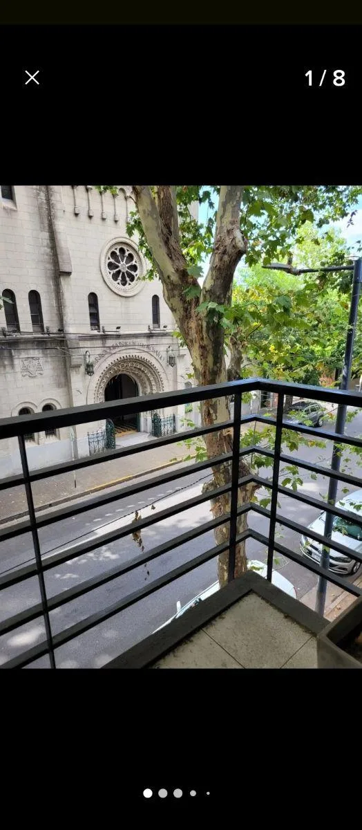 Monoambiente amoblado con balcón en Palermo