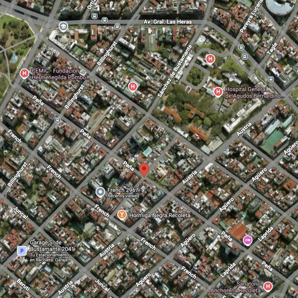 Kitnet de 1 ambiente em Recoleta, na rua, perto do Parque Las Heras