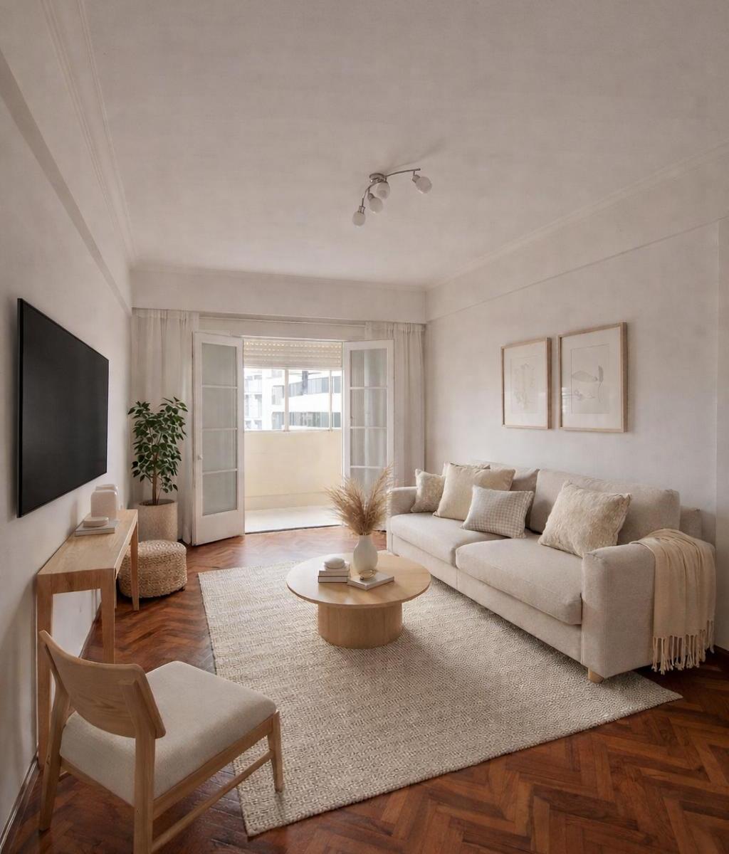 Departamento de 4 ambientes con balcón cerrado en Barracas