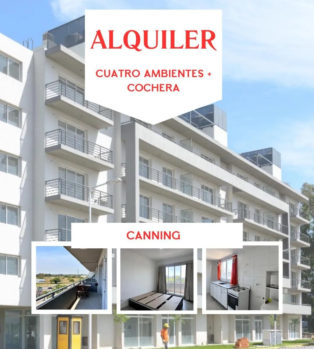 Apartamento de 4 ambientes com elevador e acesso direto à Ruta 58 em Canning