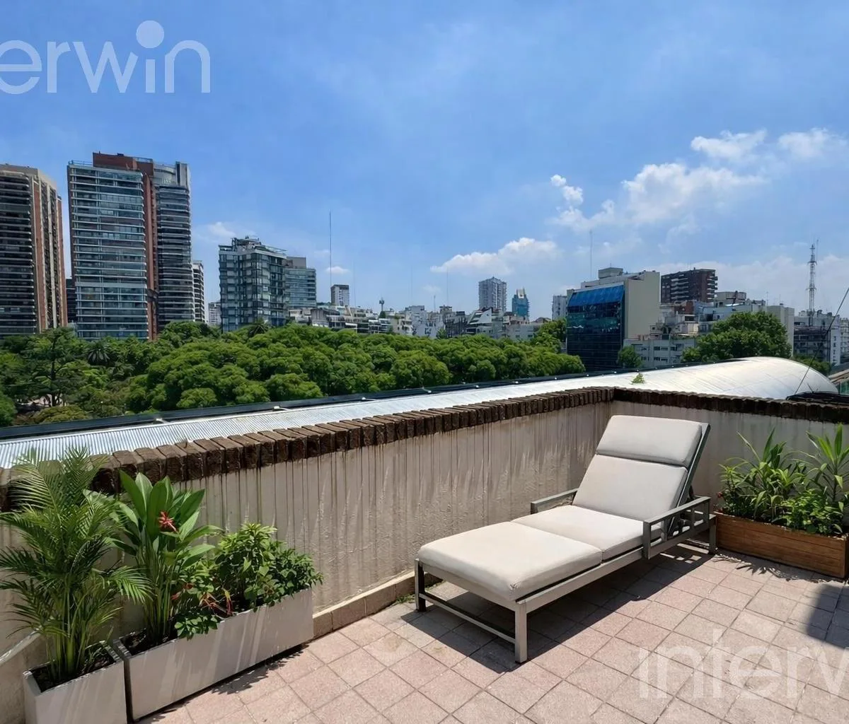 Apartamento de dois ambientes com varanda tipo terraço em Belgrano