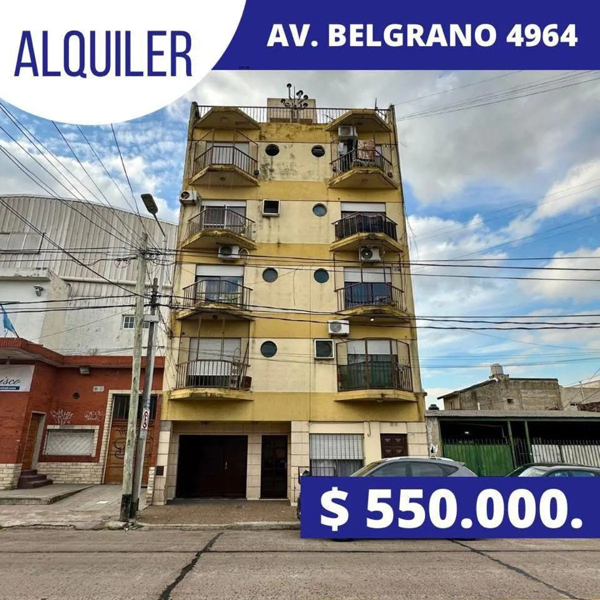 Квартира с 1 спальней и парковочным местом в Avellaneda