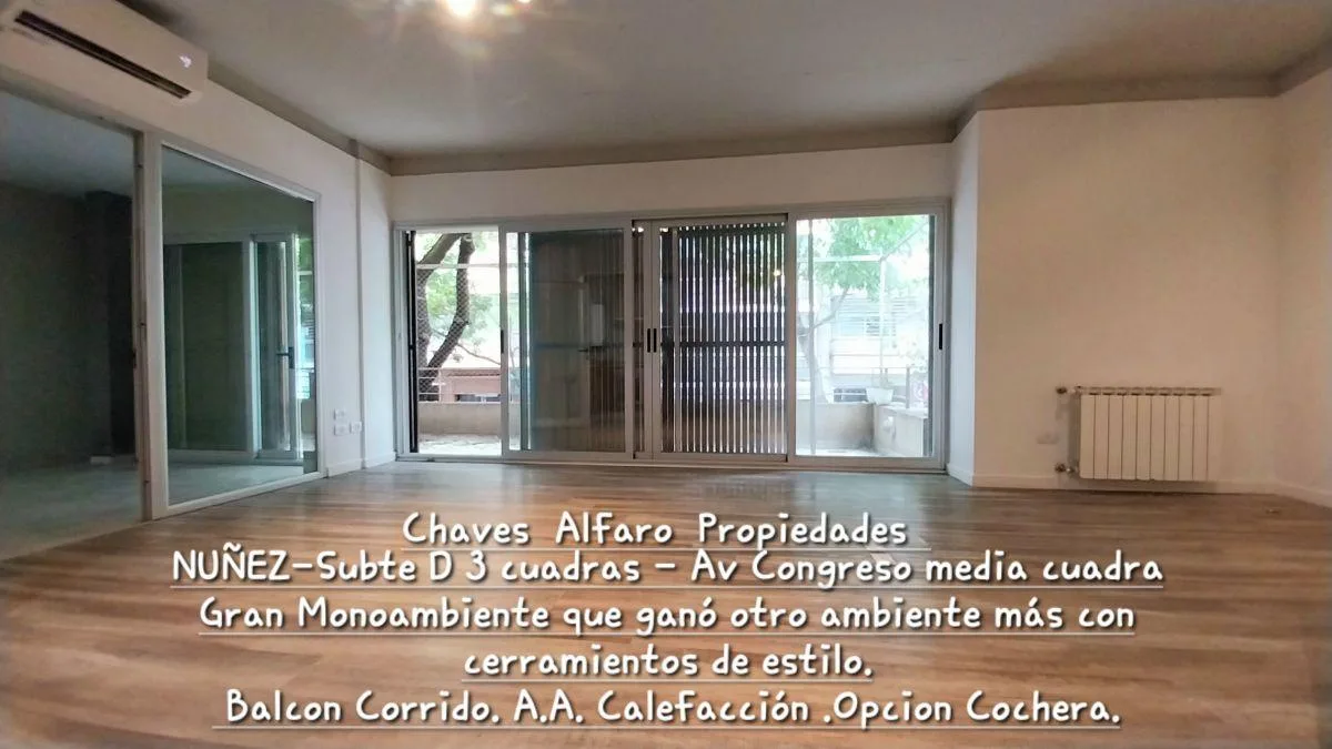 One- or two-room apartment near Av. Congreso in Belgrano