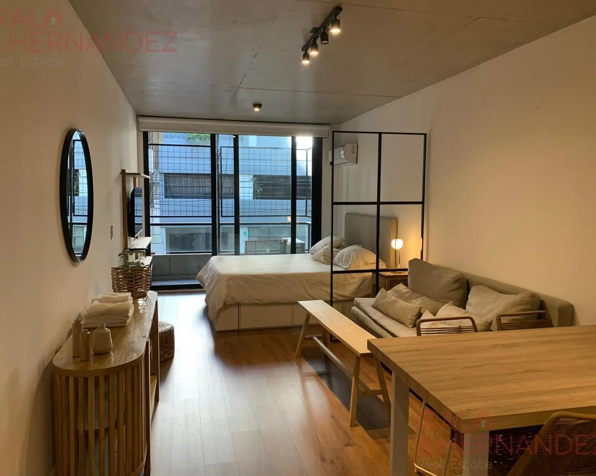 Furnished studio apartment with balcony in Belgrano