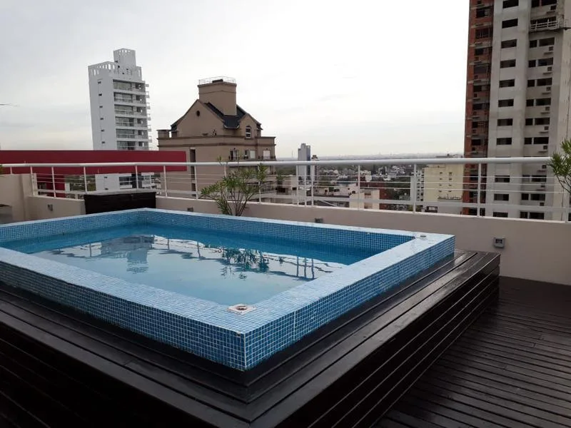 2-room unit with balcony and pool