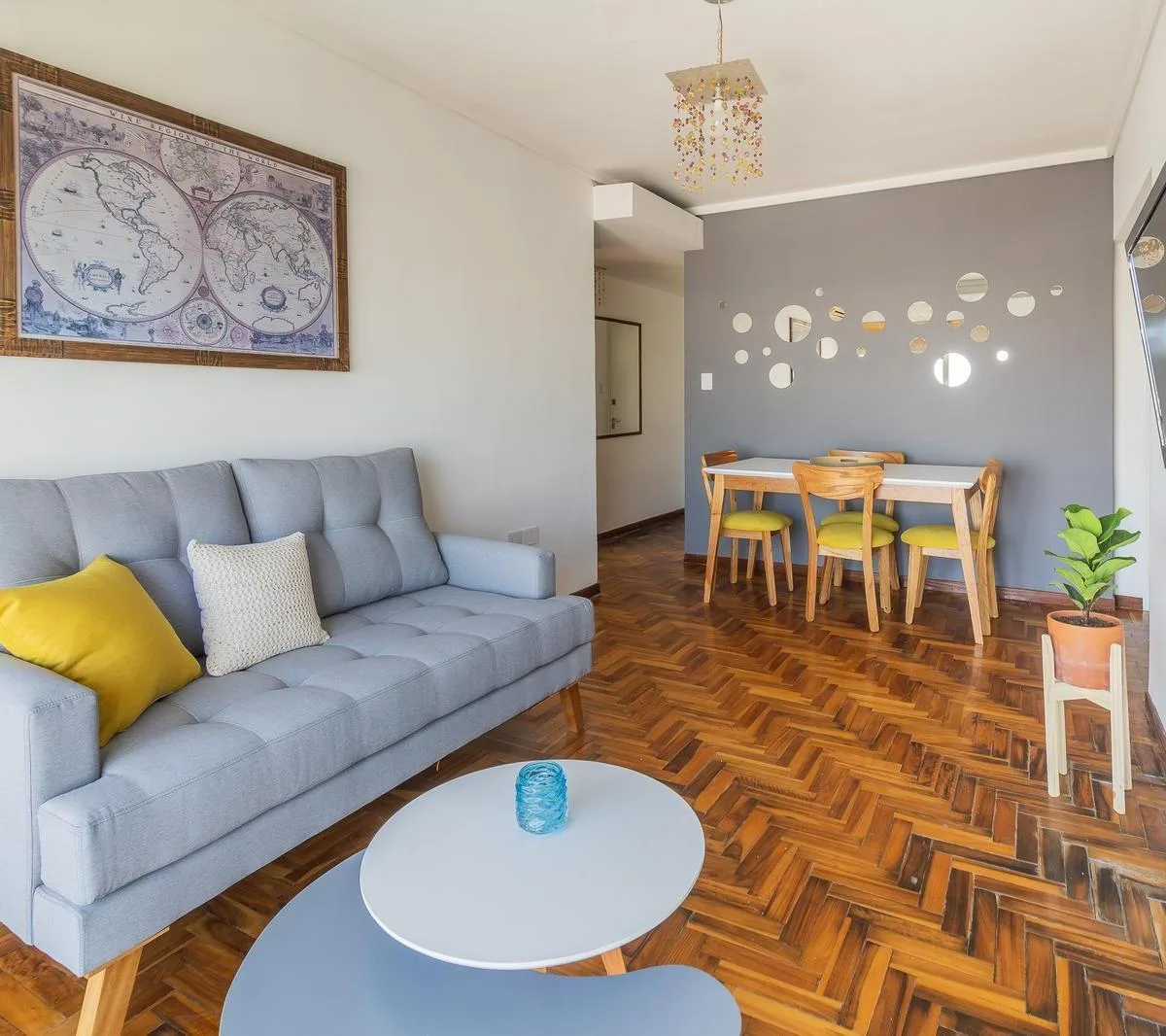 Departamento de 3 ambientes amoblado en Parque Chacabuco