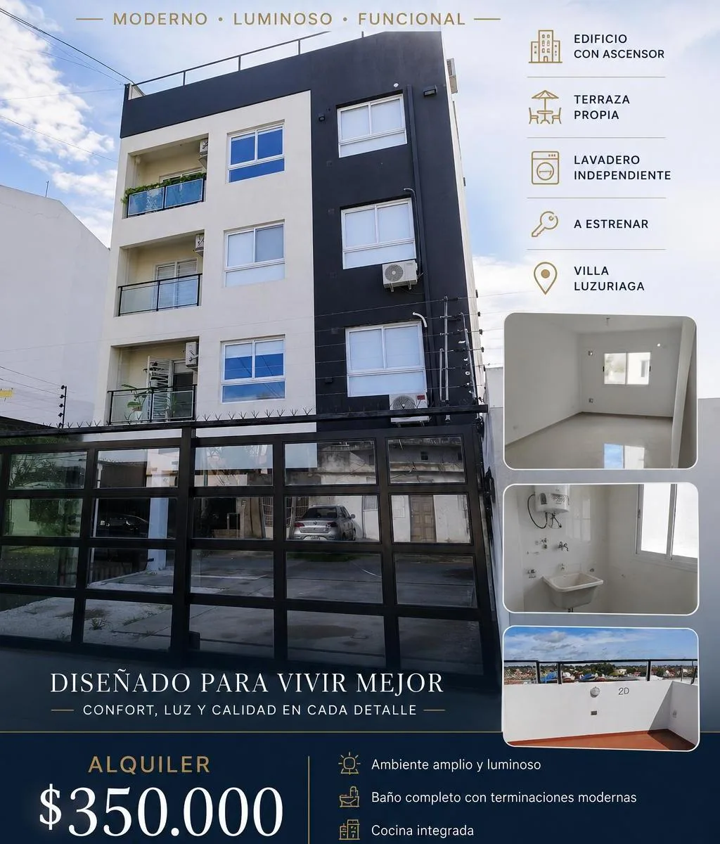 Brand new studio apartment with private terrace in La Matanza