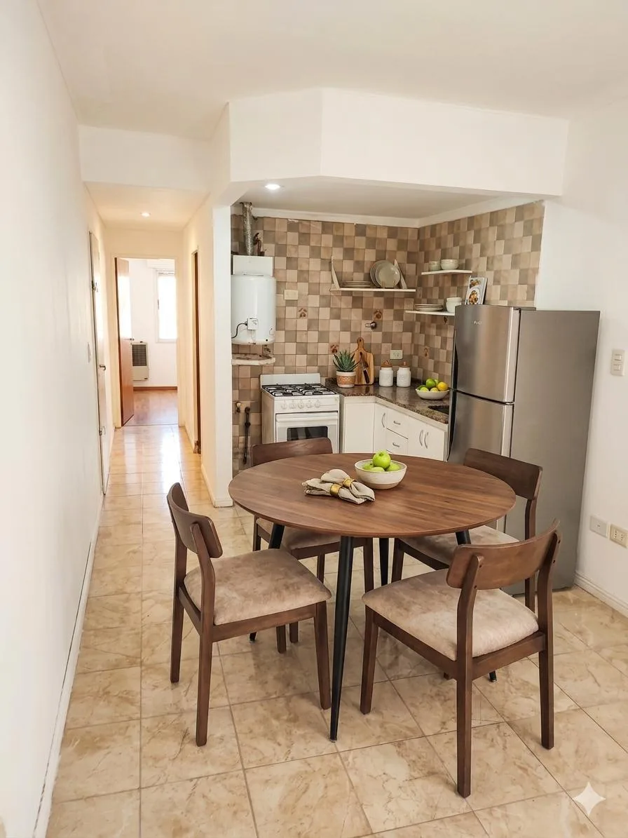 Apartamento de dois ambientes com varanda de frente em Lanús