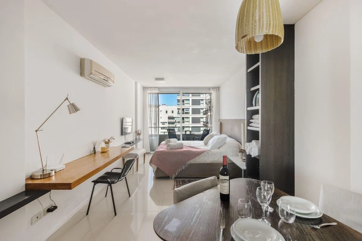 Studio mobiliado em Palermo Soho com piscina e laundry