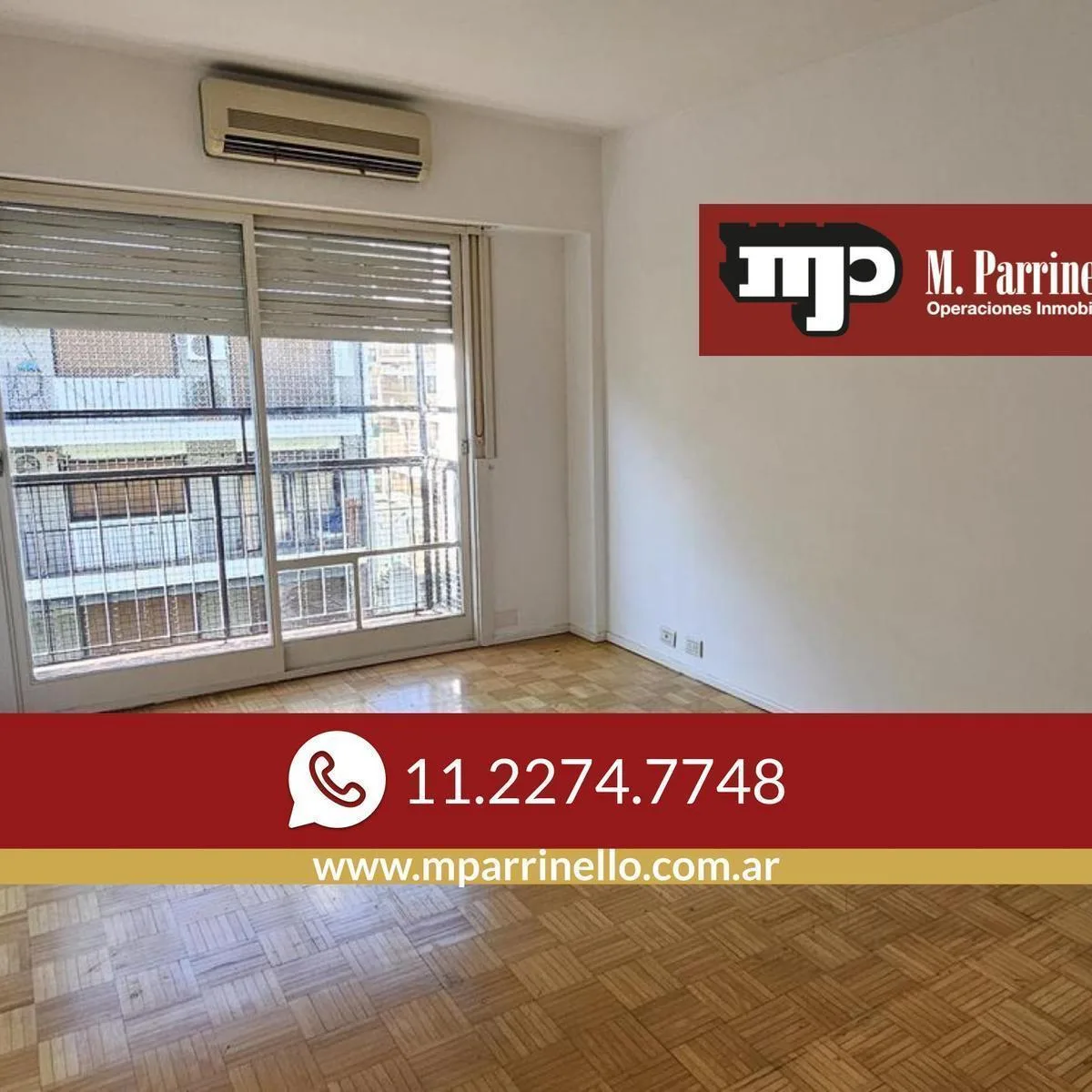 Three-room apartment with long balcony in Buenos Aires