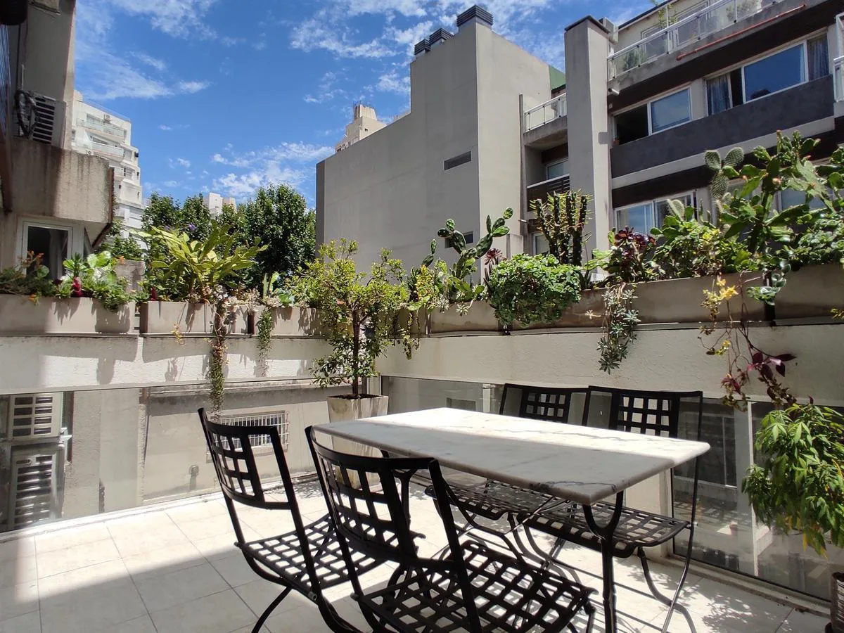 Two-room unfurnished apartment in Belgrano with private terrace, pool and parking