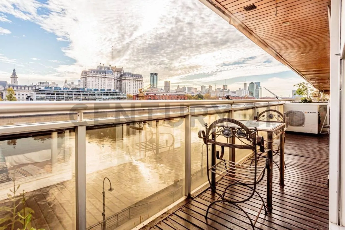 Dois ambientes com varanda e vista em Puerto Madero