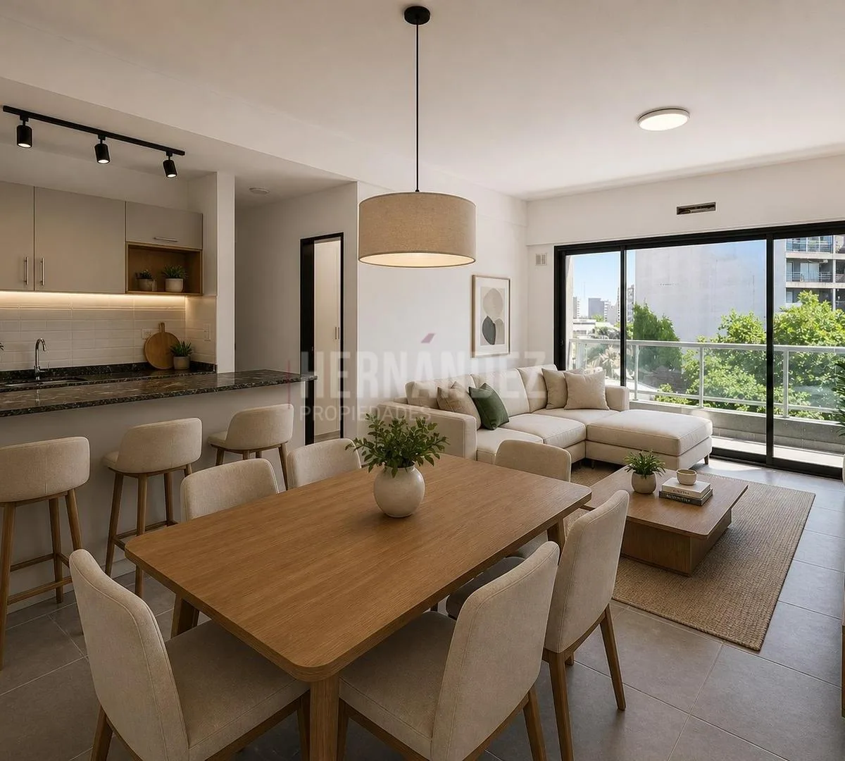 Apartamento de 2 ambientes novo com varanda em Lanús