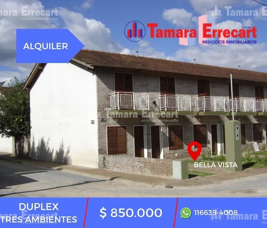 Dúplex de 2 dormitorios en alquiler en Bella Vista, San Miguel