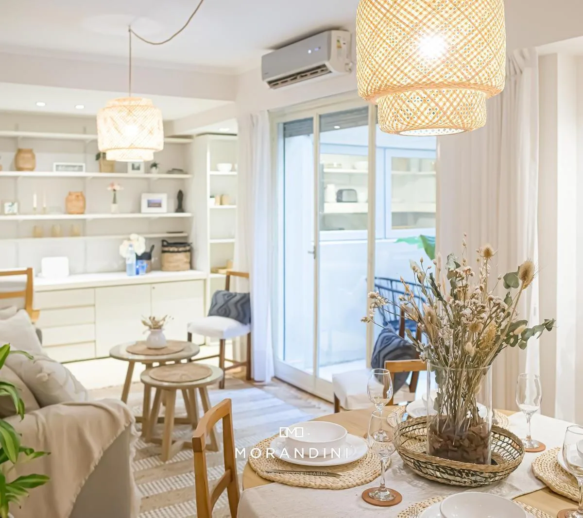 Apartamento de dois ambientes mobiliado em Belgrano com pátio