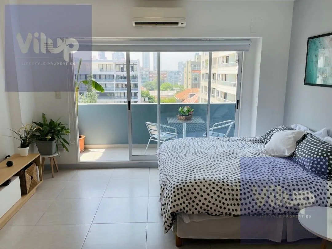 Kitnet mobiliada em Palermo Hollywood com piscina e área de churrasco