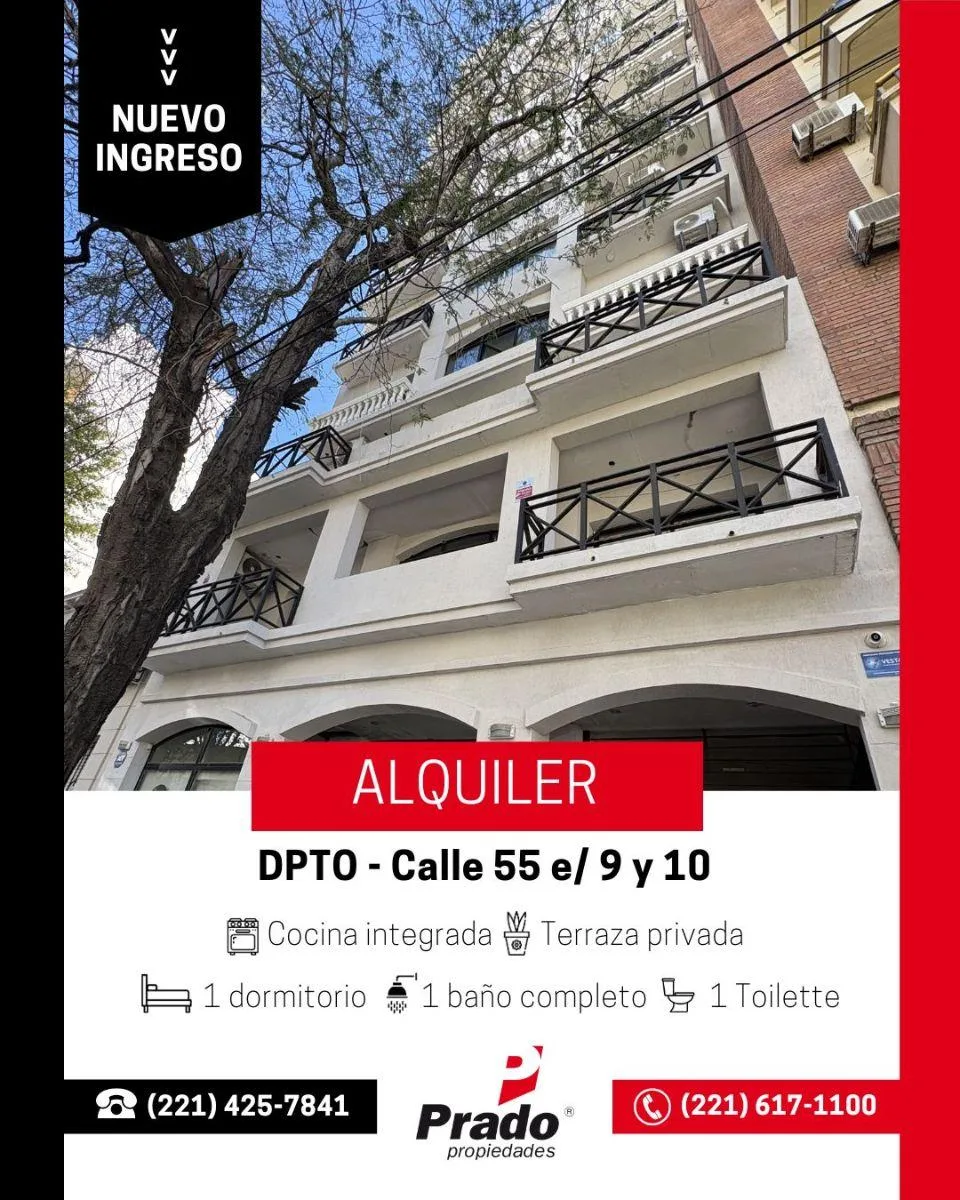 Departamento de 1 dormitorio en La Plata