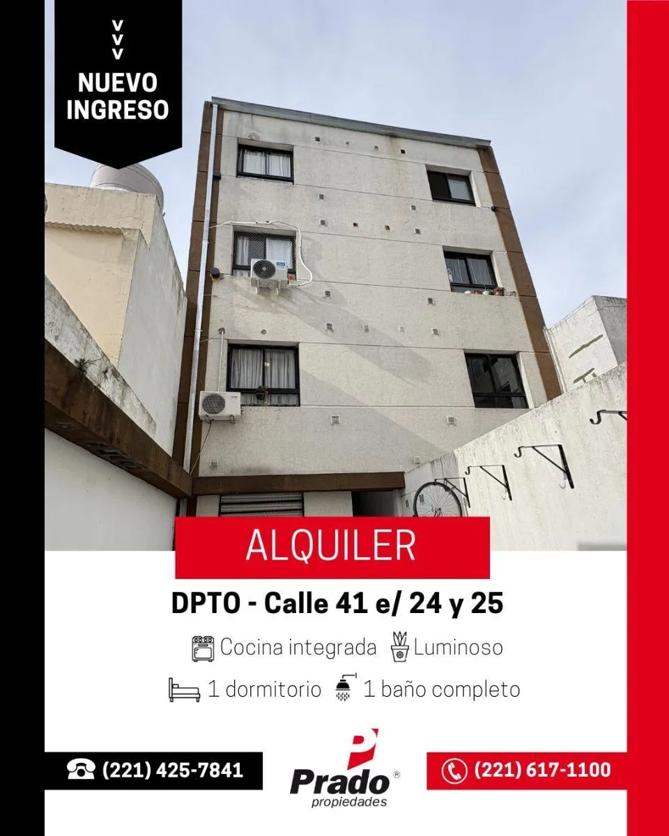 Apartamento de 1 dormitório em La Plata