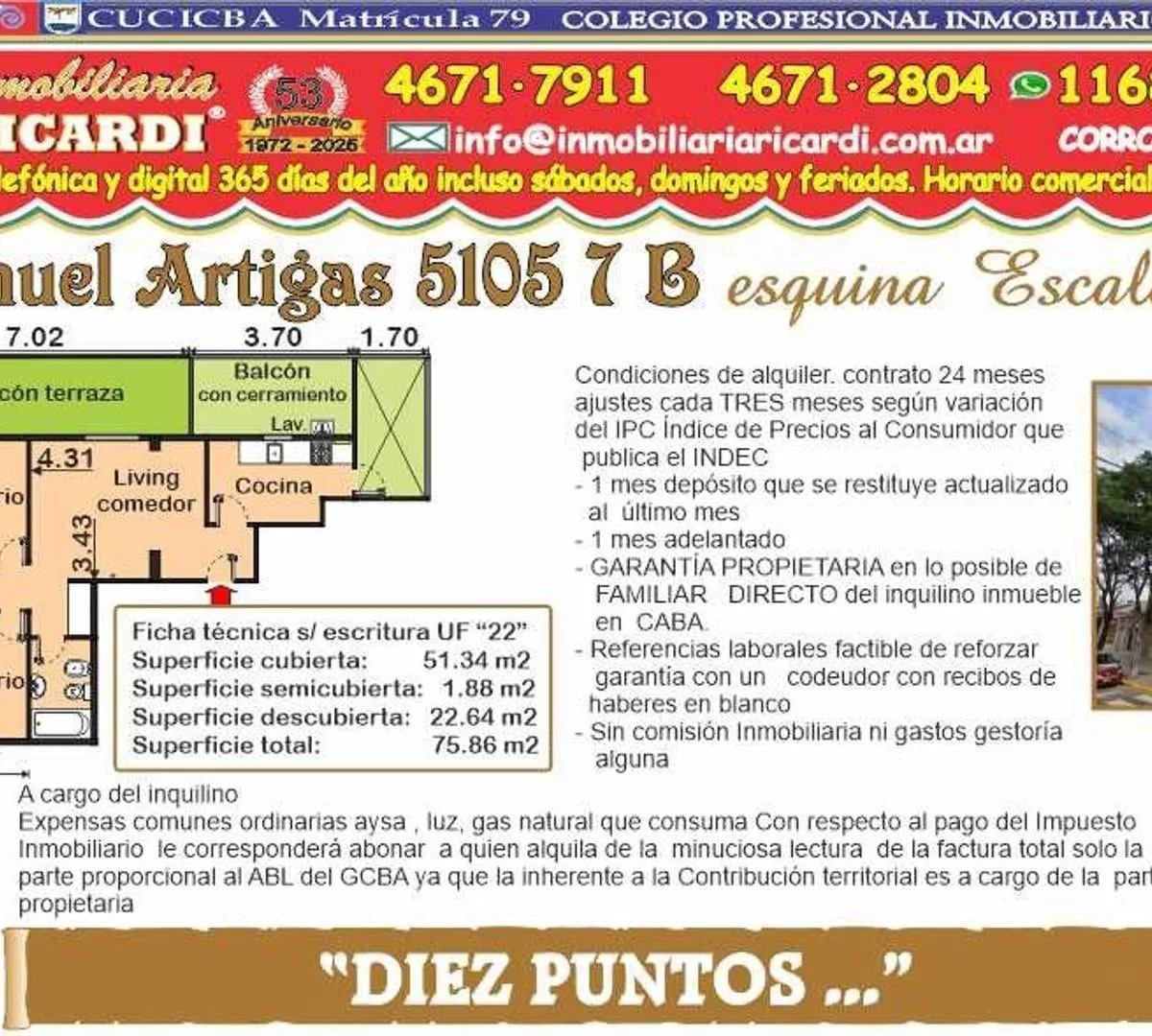 Diez Puntos 3 Amb Mas Mega Balcon Terraza Todo Al Frente